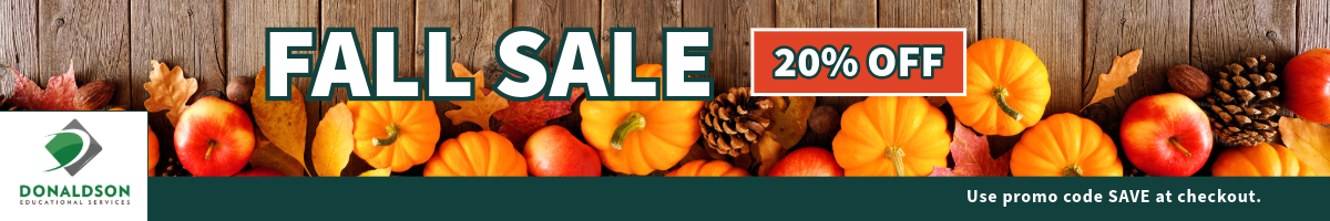 fall sale on autumn background